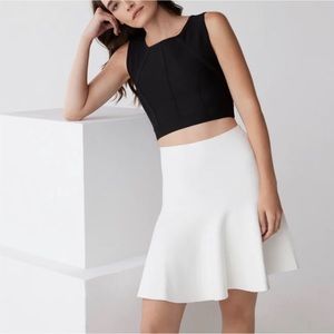 BCBG Ingrid A-Line Skirt in White